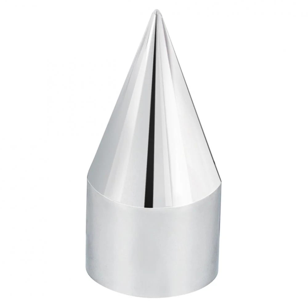 1-1/2" Chrome Plastic Spike Nut Cover Push On 10PK - Image 2