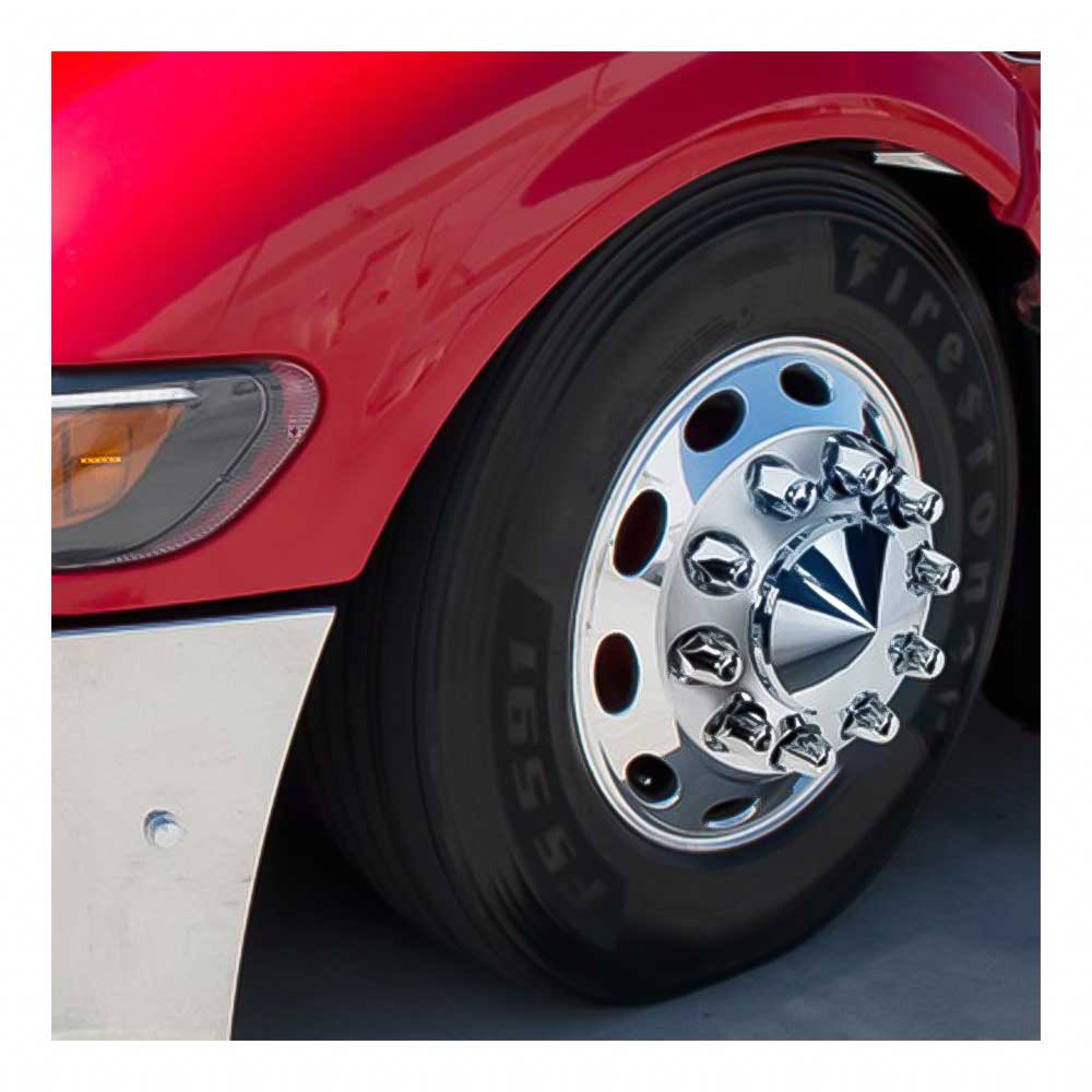 1-1/2" x 2-3/4" Chrome Plastic Bullet Nut Cover - Push On - Image 3