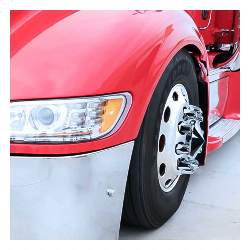 1-1/2" x 2-3/4" Chrome Plastic Bullet Nut Cover - Push On - Image 4