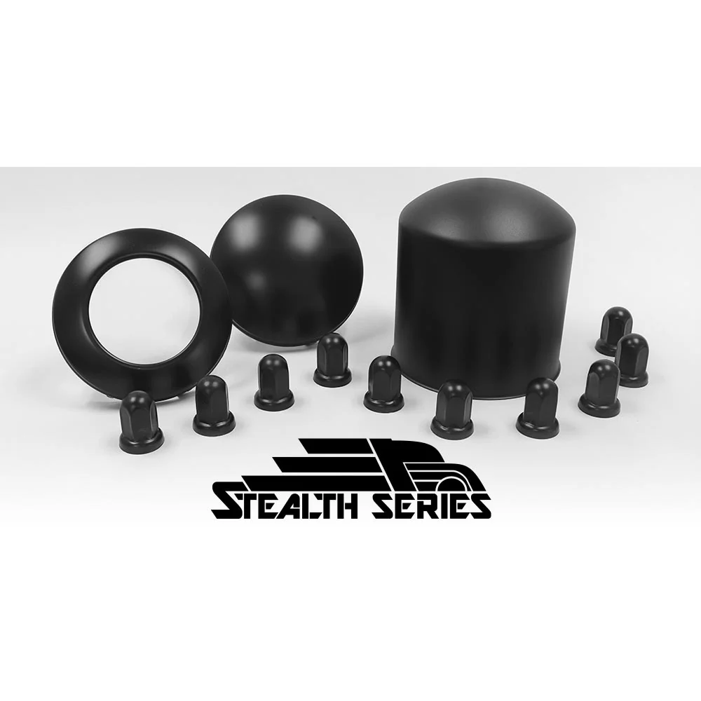 1-1/2" x 2"H Stealth Black Lug Nut Cover - Image 2