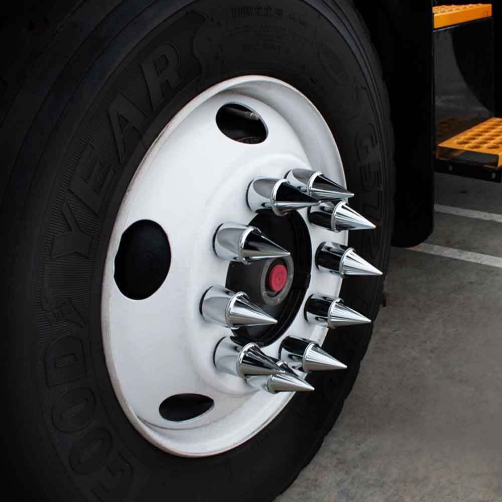 1-1/2" x 4-1/4" Chrome Stiletto Spike Nut Cover - Push On , 10 Pack - Image 3