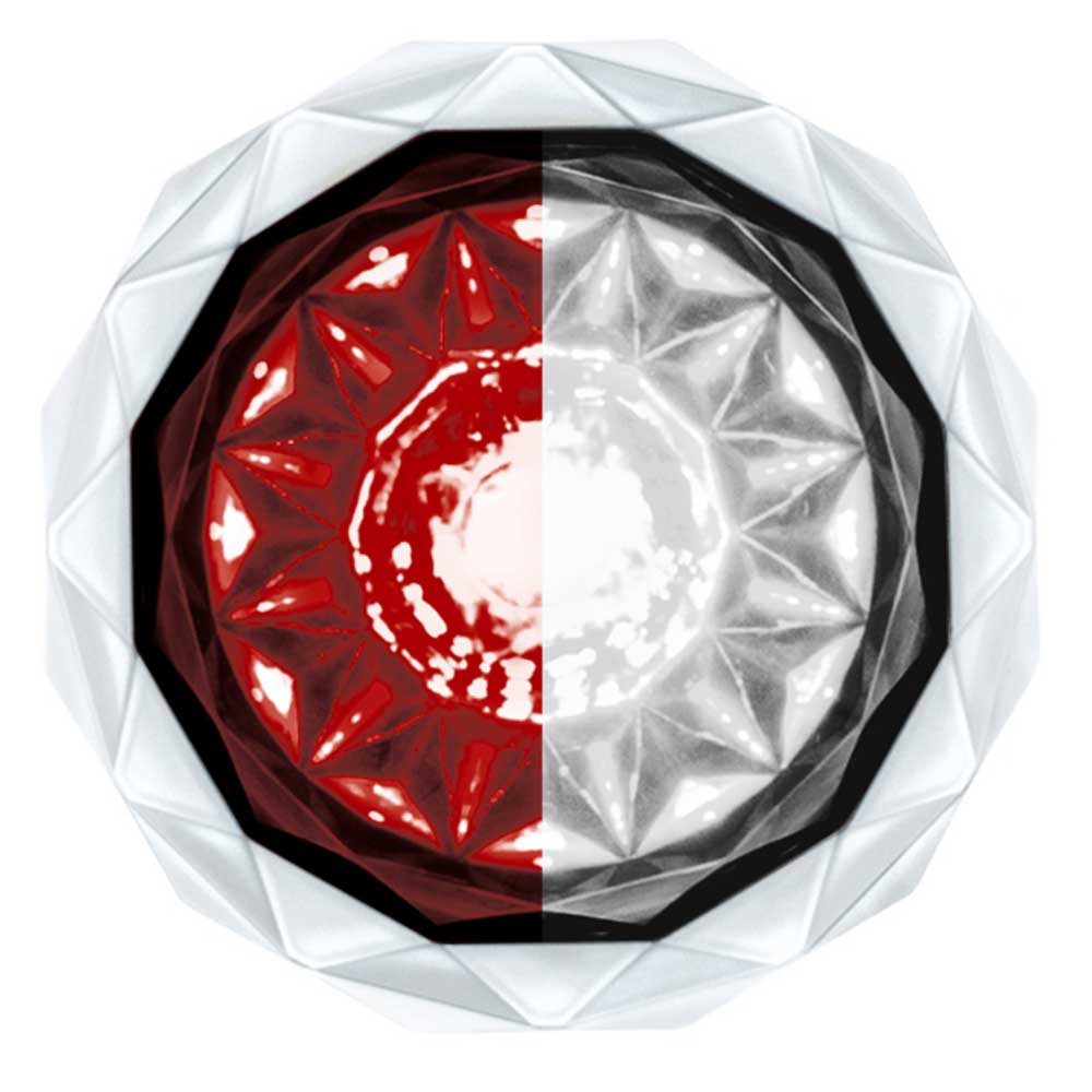 1-1/8" Double Fury 4 LED Crystal Watermelon Clear Lens - Image 10