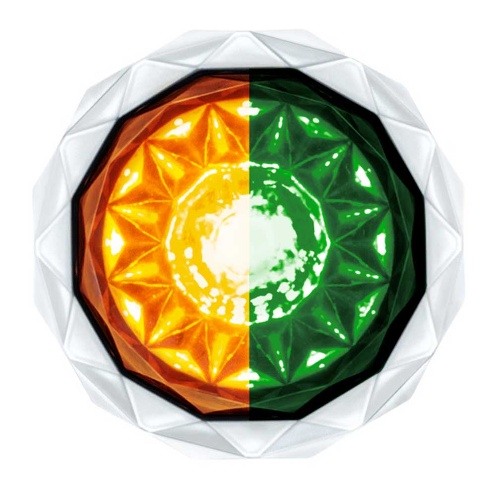 1-1/8" Double Fury 4 LED Crystal Watermelon Clear Lens - Image 2