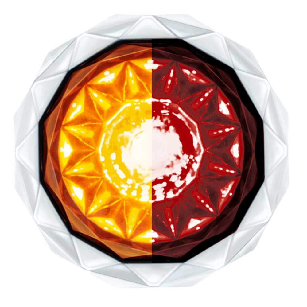 1-1/8" Double Fury 4 LED Crystal Watermelon Clear Lens - Image 5