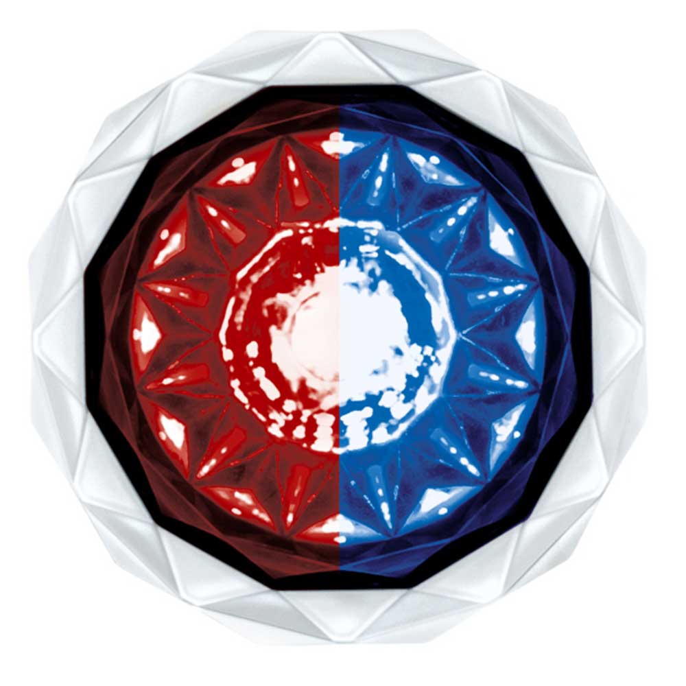 1-1/8" Double Fury 4 LED Crystal Watermelon Clear Lens - Image 7