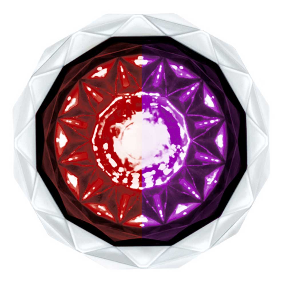 1-1/8" Double Fury 4 LED Crystal Watermelon Clear Lens - Image 9