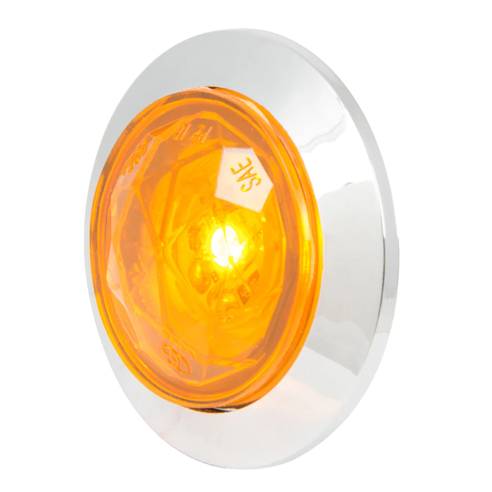 1" 1 LED Diamond Lens Dual Function Light with Bezel