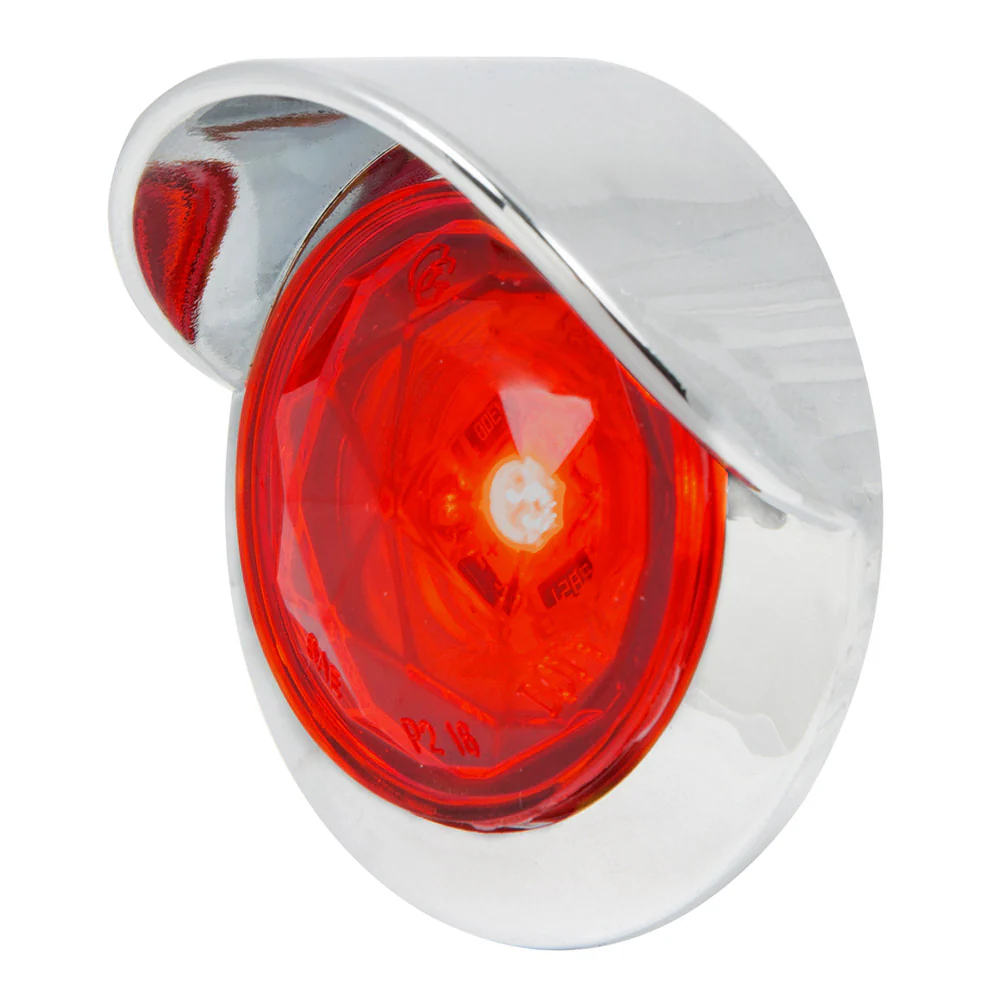 1" 1 LED Diamond Lens Dual Function Light with Bezel & Visor - Image 2