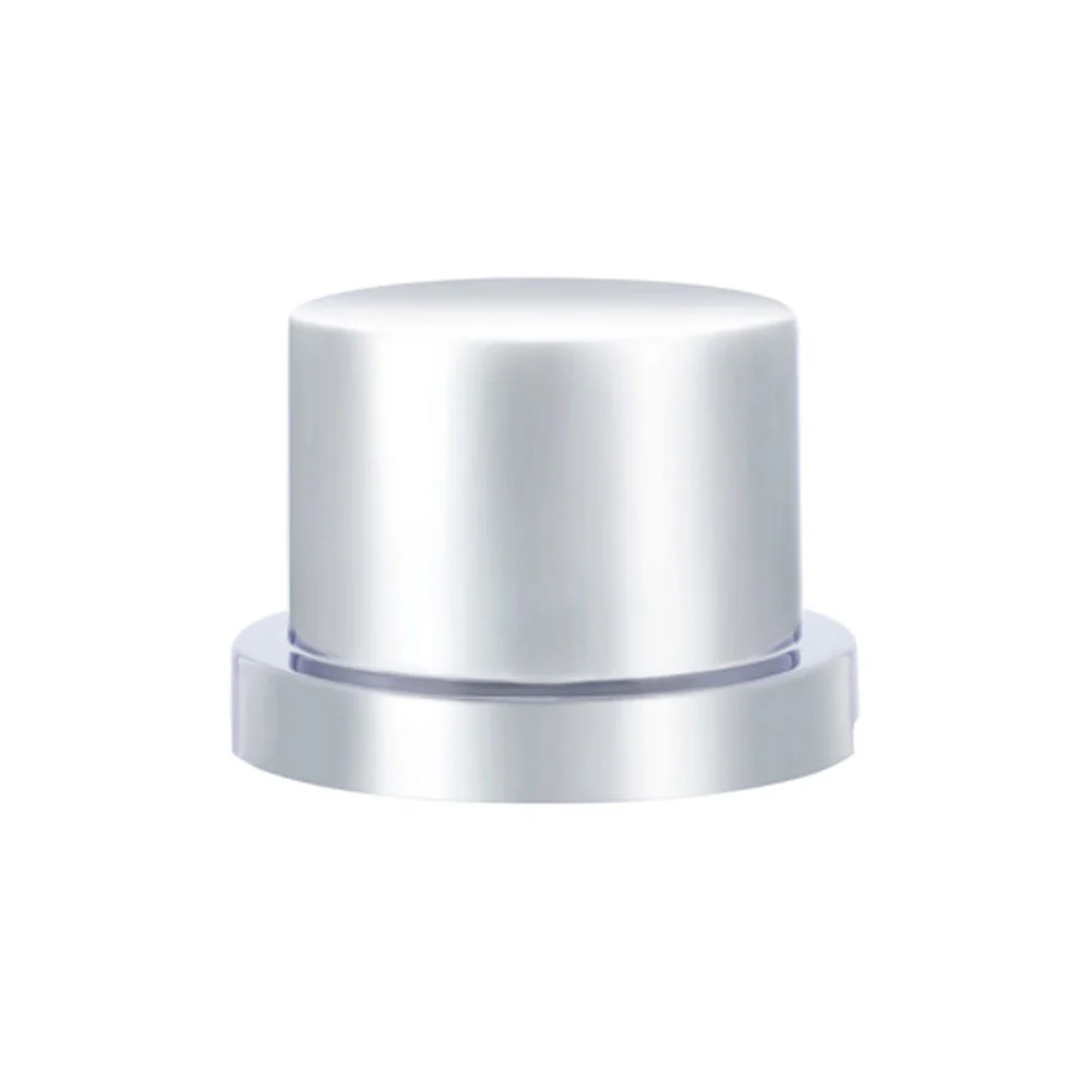 1/2" x 5/8" Chrome Plastic Flat Top Nut Cover "“ Push-On - Image 2