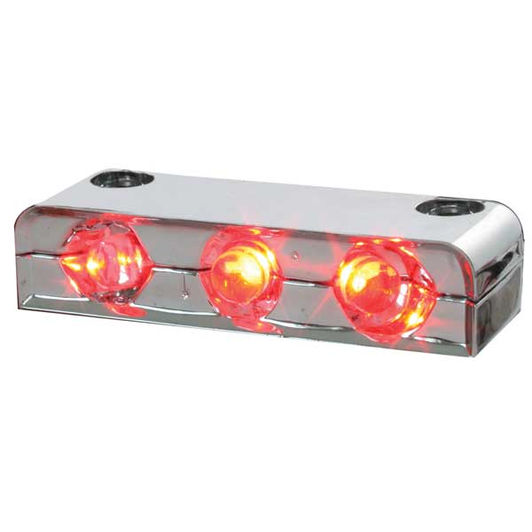 1-3/4" 3 LED Chrome Step Light - Image 2