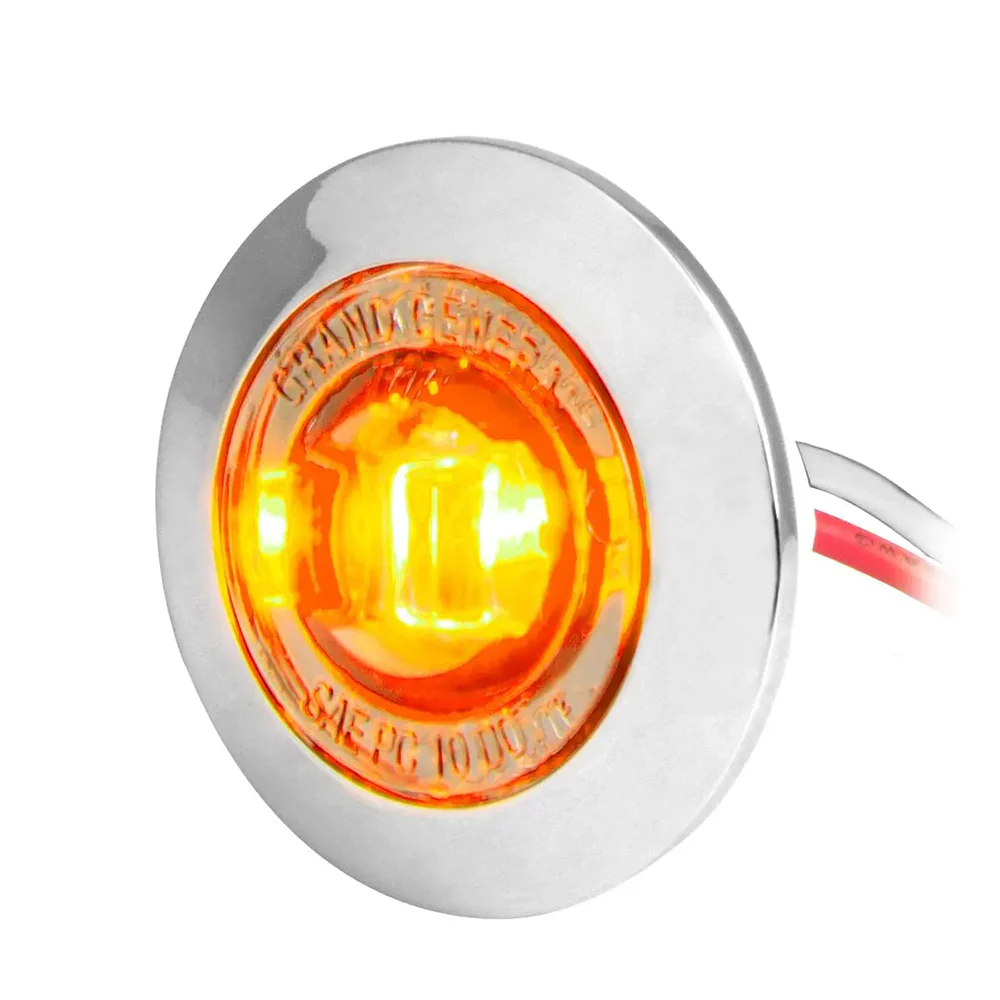 1" Bowtie Smoke Lens LED with Chrome Plastic bezel
