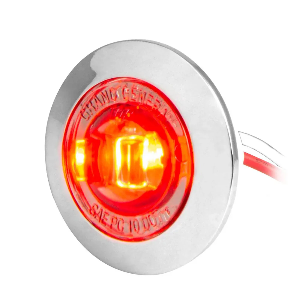 1" Bowtie Smoke Lens LED with Chrome Plastic bezel - Image 6