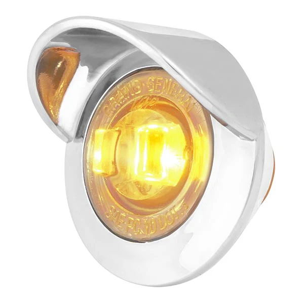 1" Dual Function Mini LED Light with Chrome Bezel & Visor - Image 3