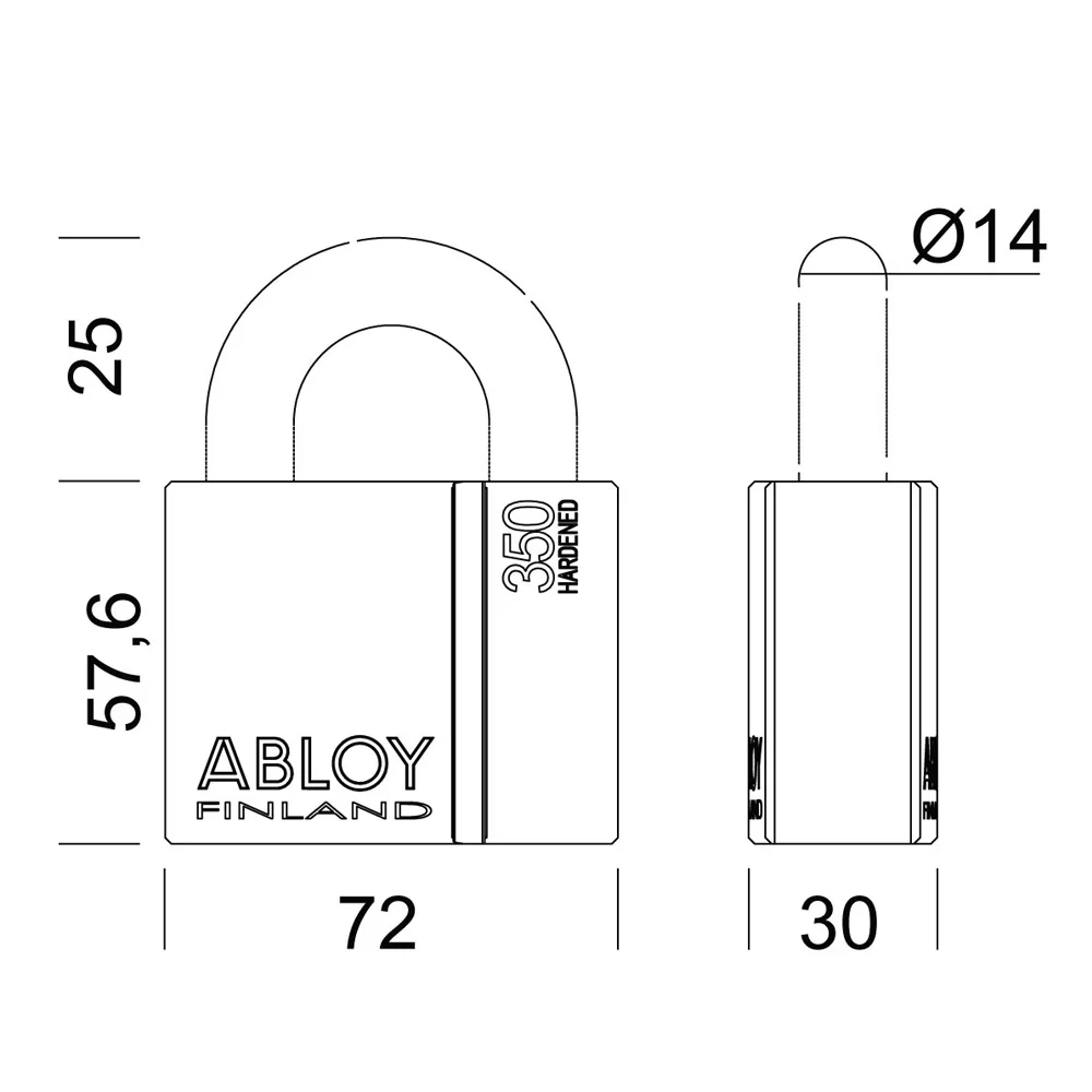 1" Enforcer Lock with 14MM Diameter - Image 2