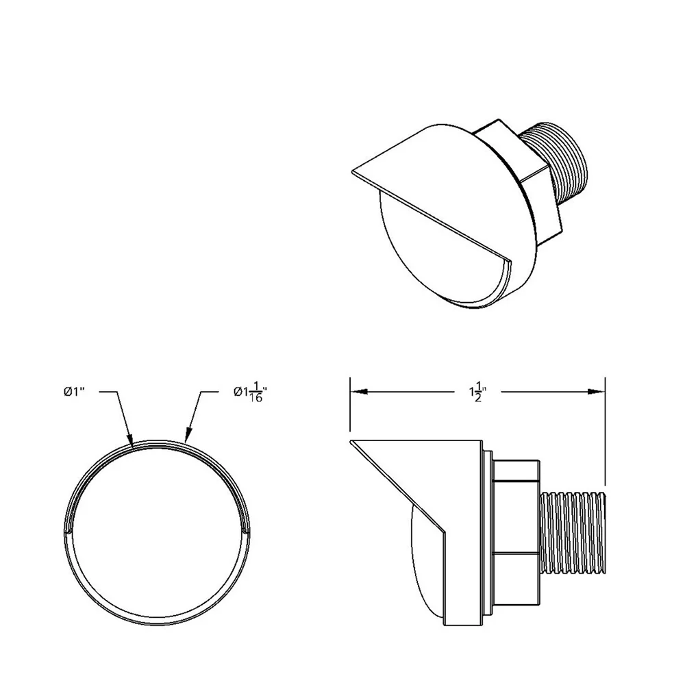 1" High Power 3 LED Light with Visor - Image 15