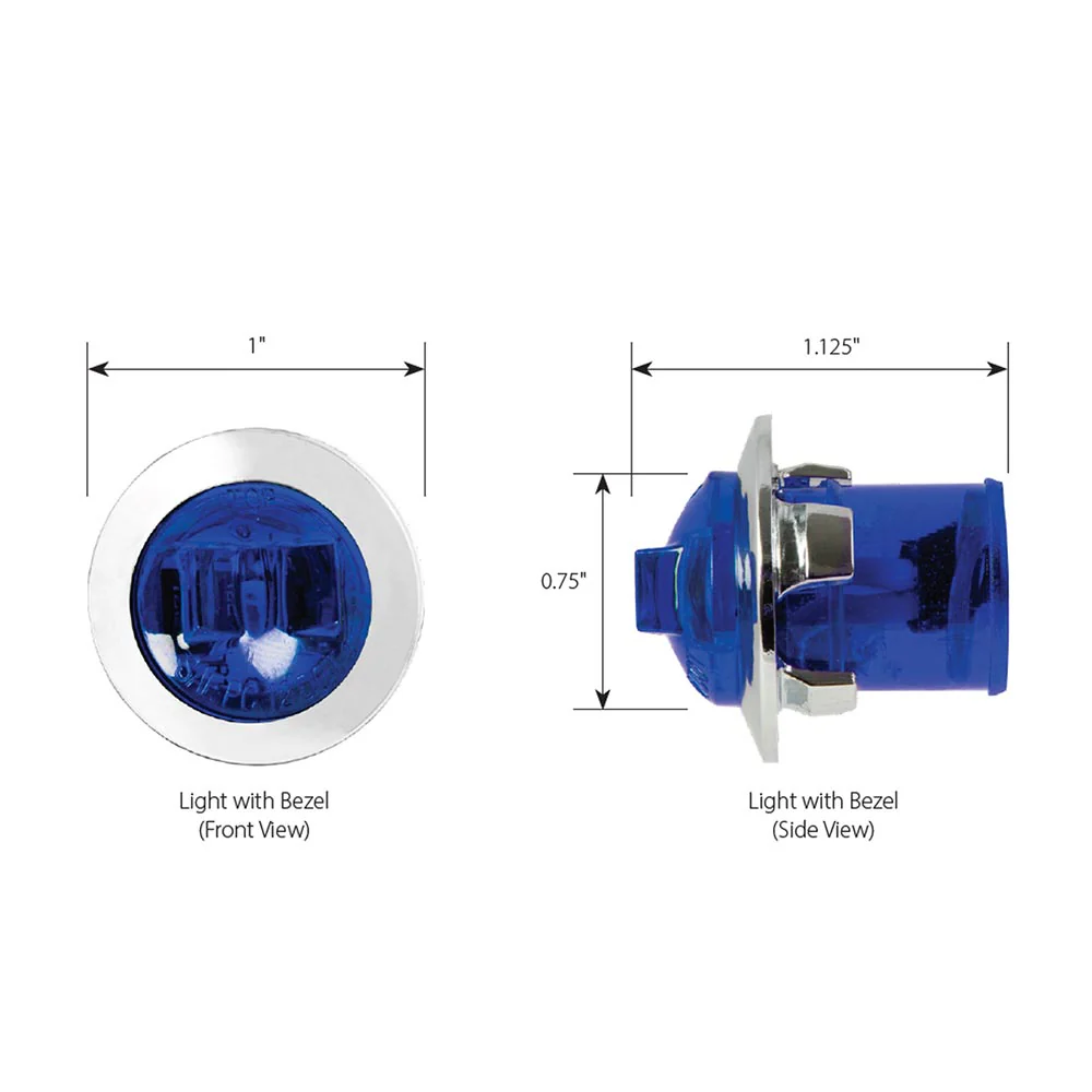 1" LED Dual Function Wide Angle Mini Light with Chrome Bezel - Image 3