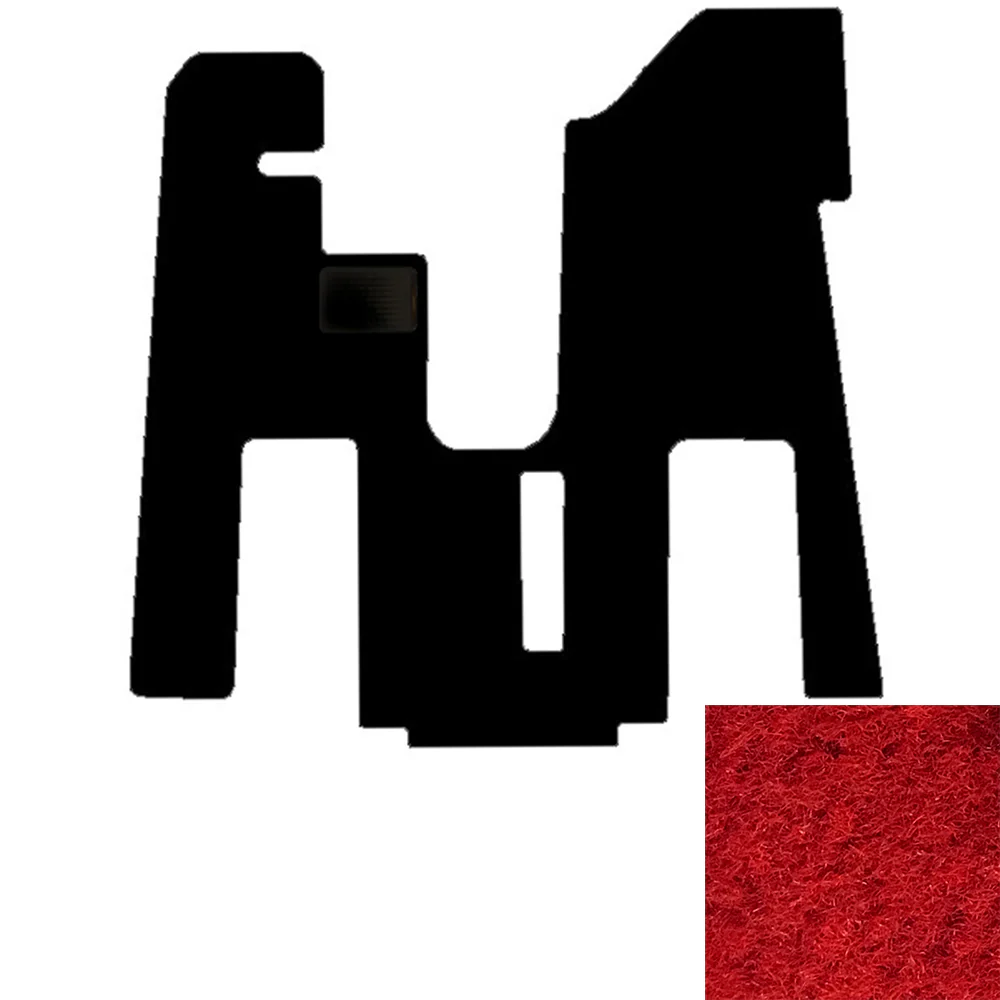 1-Piece Carpet Floor Mat for Peterbilt 379/386/388/389 in Red