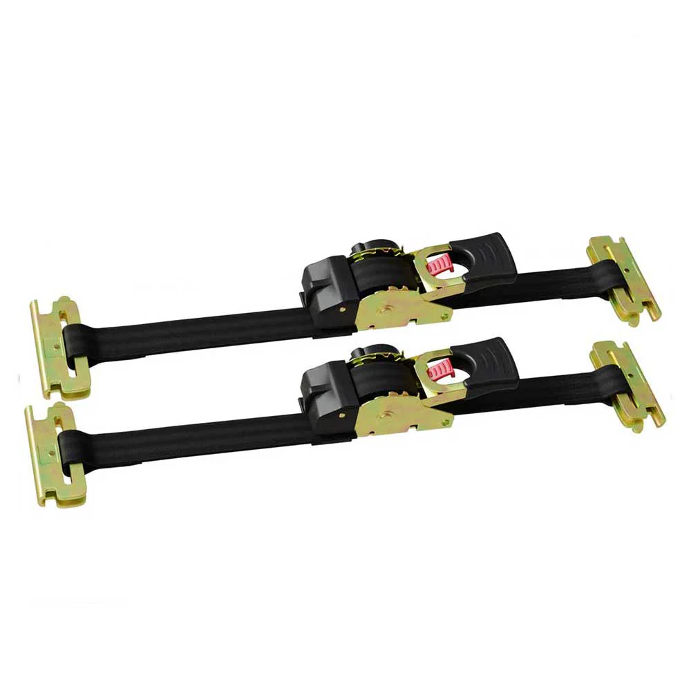 1" x 6' E-Track Retractable Ratchet Straps - 2 Pack