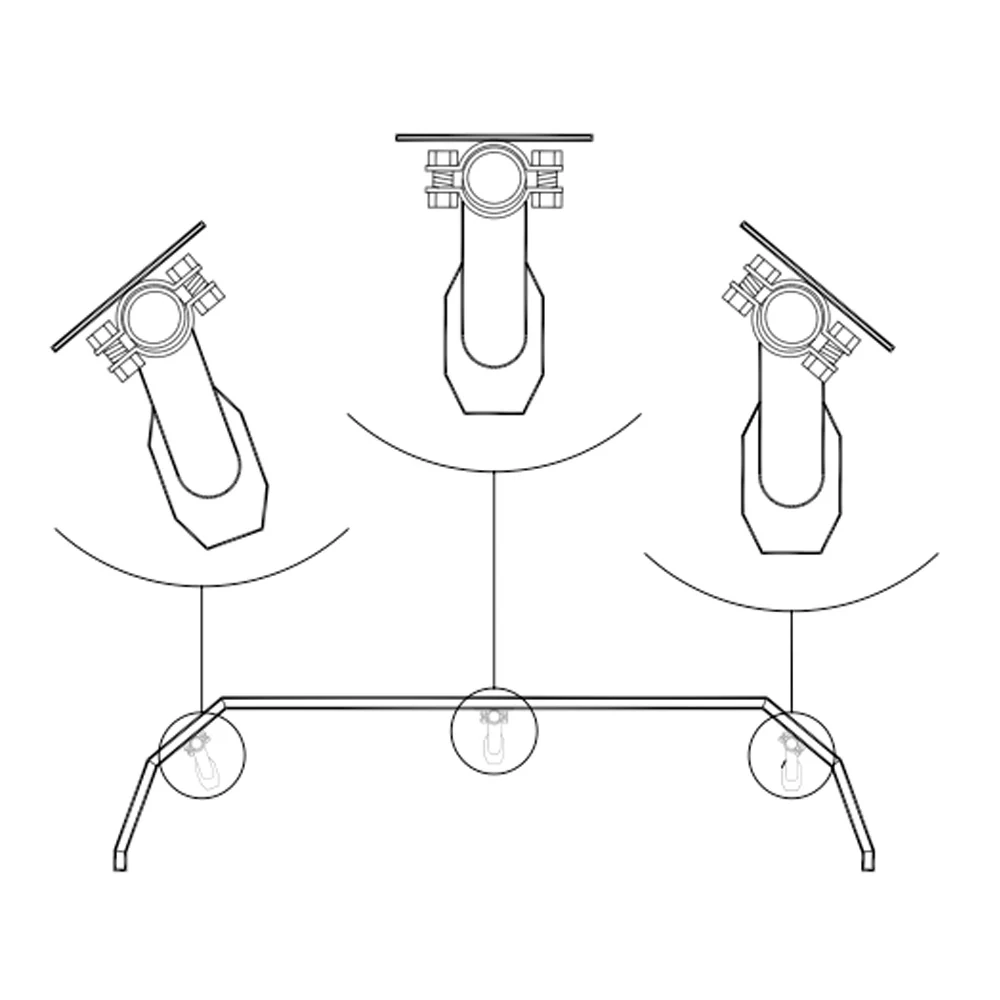 10" Adjustable Height E-Z Mount Powder Coated Fender Bracket - Image 2