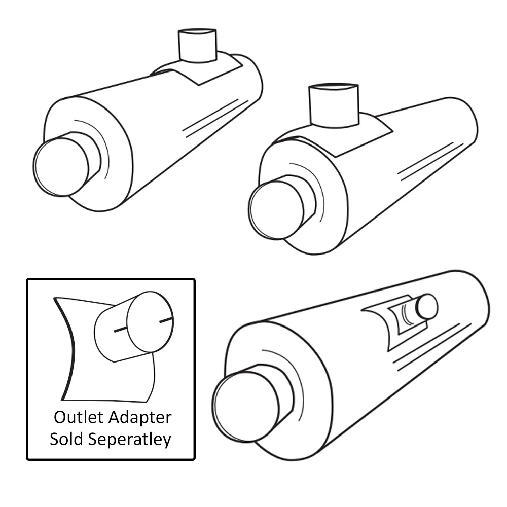 10" x 36", 4" OD Aluminized Muffler - Image 2