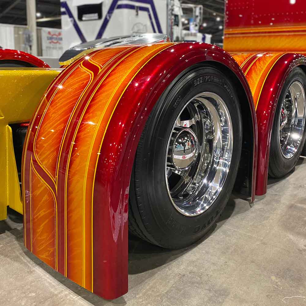 100" Shift Products Single Axle Fiberglass Fender with 1" Lip - Image 3