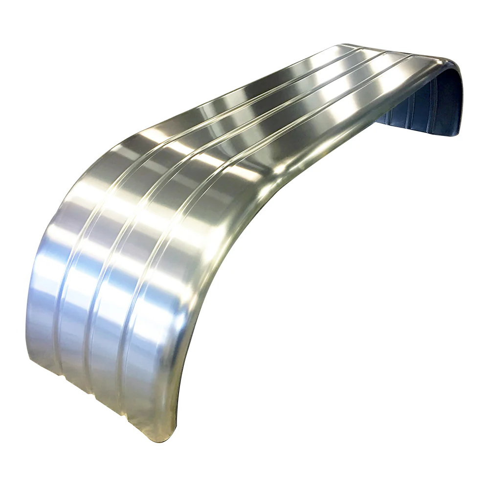 105" Ribbed Mill Finish Aluminum Full Fender - Image 3