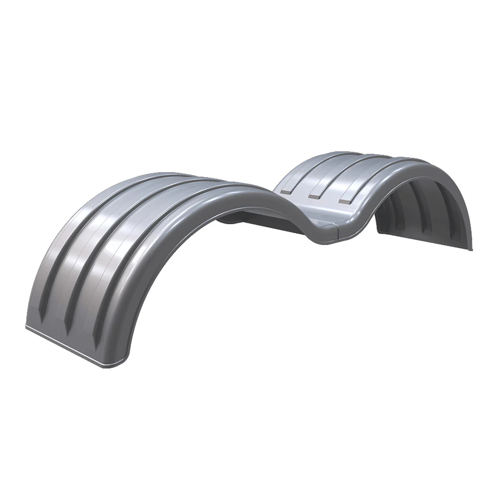 106" Liquid Platinum Poly Double Deuce MIN1354 Full Tandem Fender with 53" Spread