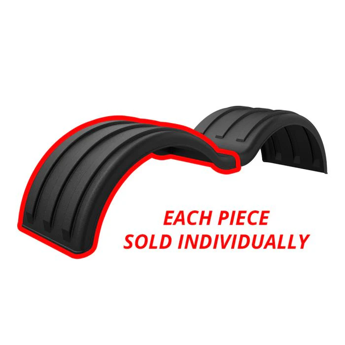 106" Liquid Platinum Poly Double Deuce MIN1354 Full Tandem Fender with 53" Spread - Image 3