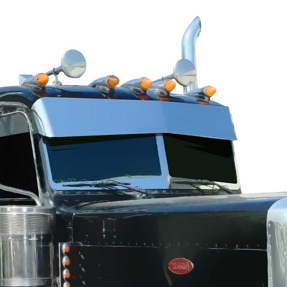 12-1/2" SS Blind Mount Drop Visor for Peterbilt 300 Series