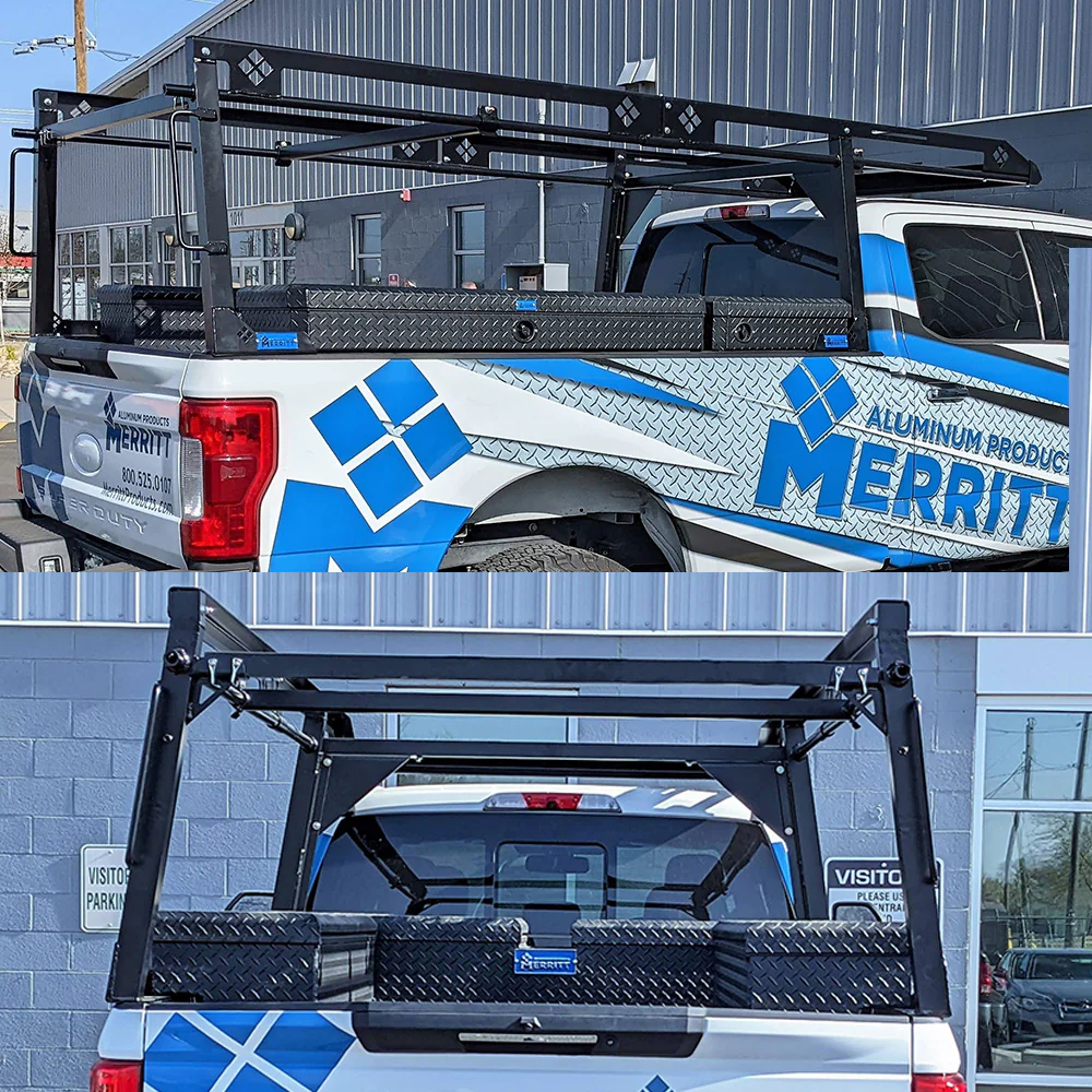 12.5FT Textured Black Ladder Rack for Pickup Truck with 6FT to 8.5FT Beds - Image 3
