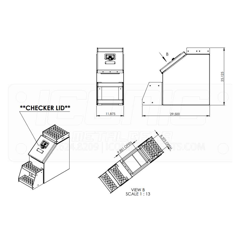 12" Checker Plate Step Box - Image 2