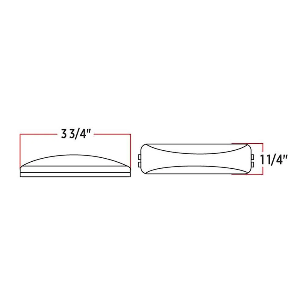 12 Diode Red Rectangular LED Marker Light - Image 3