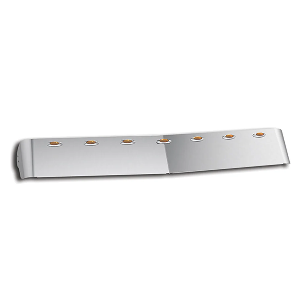 12" Mack Anthem 2018+ Visor with M5 Amber LED Lights - Image 3