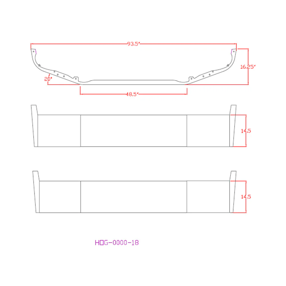 12" Peterbilt 536 & 537 (2021 and Newer) Set Forward Axle Chrome Bumper - Image 2