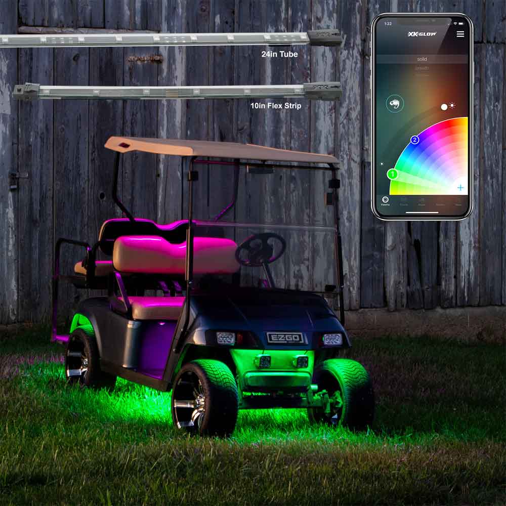 12 Piece Golf Cart LED Light Kit
