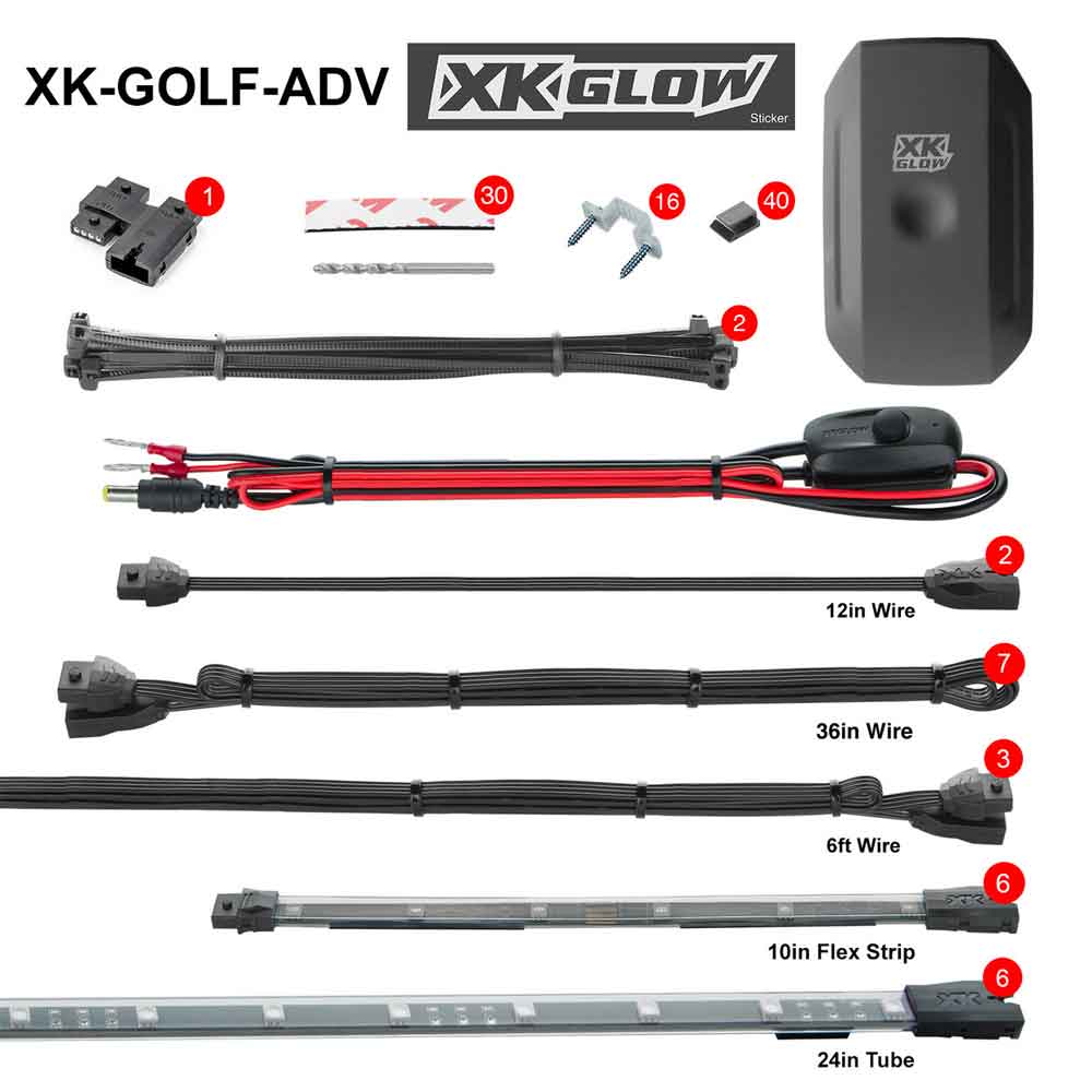 12 Piece Golf Cart LED Light Kit - Image 4