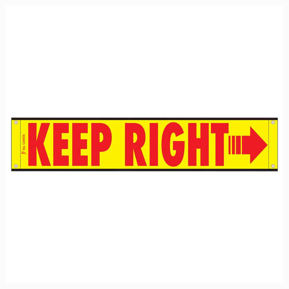 12" x 60" High Intensity Reflective Keep Right Banner