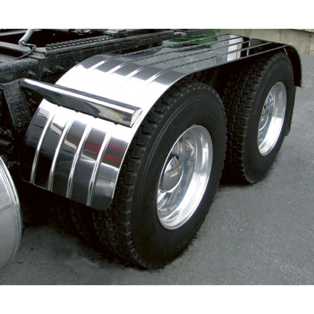 120"L x 24"W Ribbed SS Full Fenders Beaded Edge