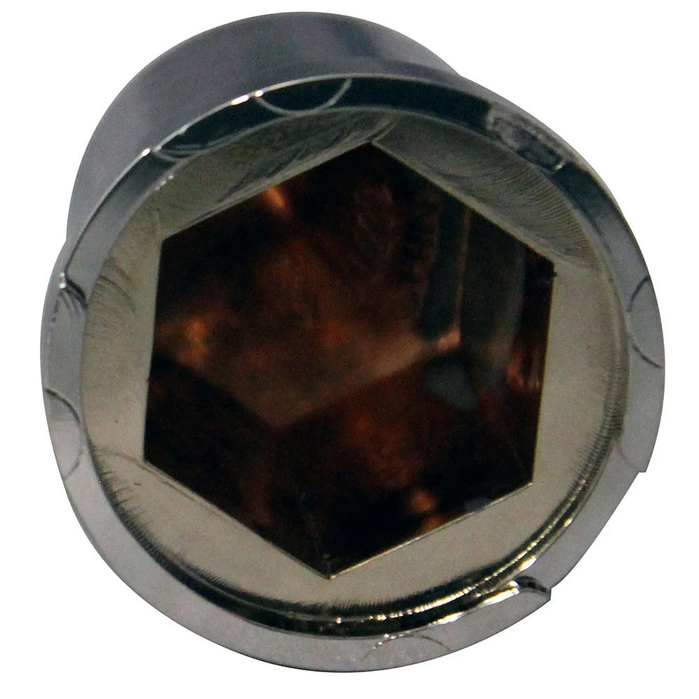 13/16" Chrome Plastic Pointed Top Hat Nut Cover - Image 2