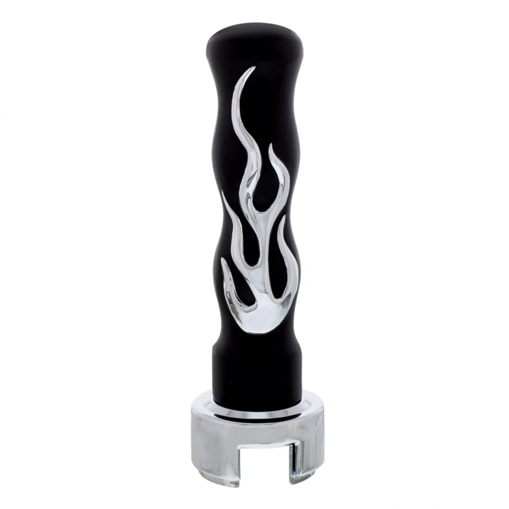 13/18 Speed Black & Chrome Flame Shifter Knob