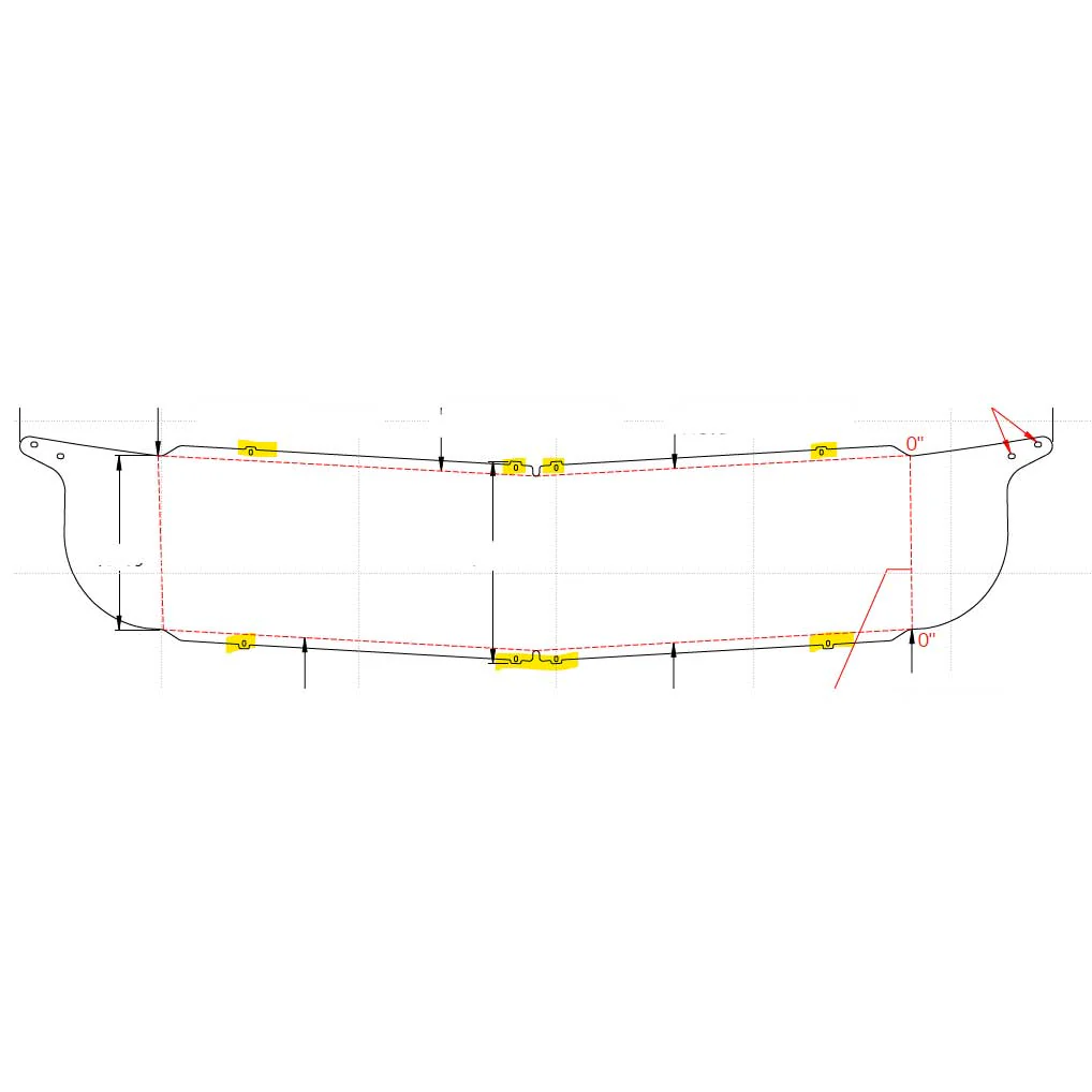 13" x 15" SS Blind Mount V-Style Visor 1967 - 2024 KW T600, T660, T800, W900 - Image 2
