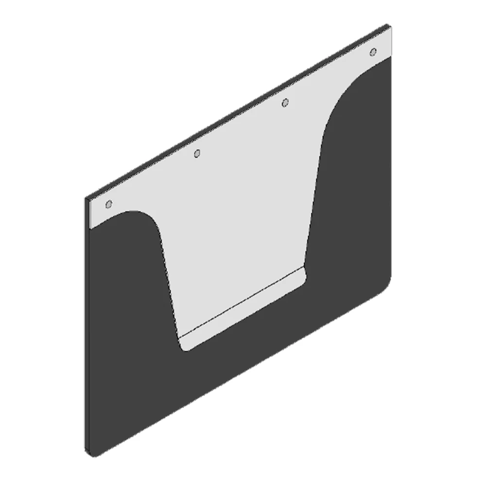 14" Anti-Sail Mud Flap Brackets with Integrated Top Trim Accent - Image 3