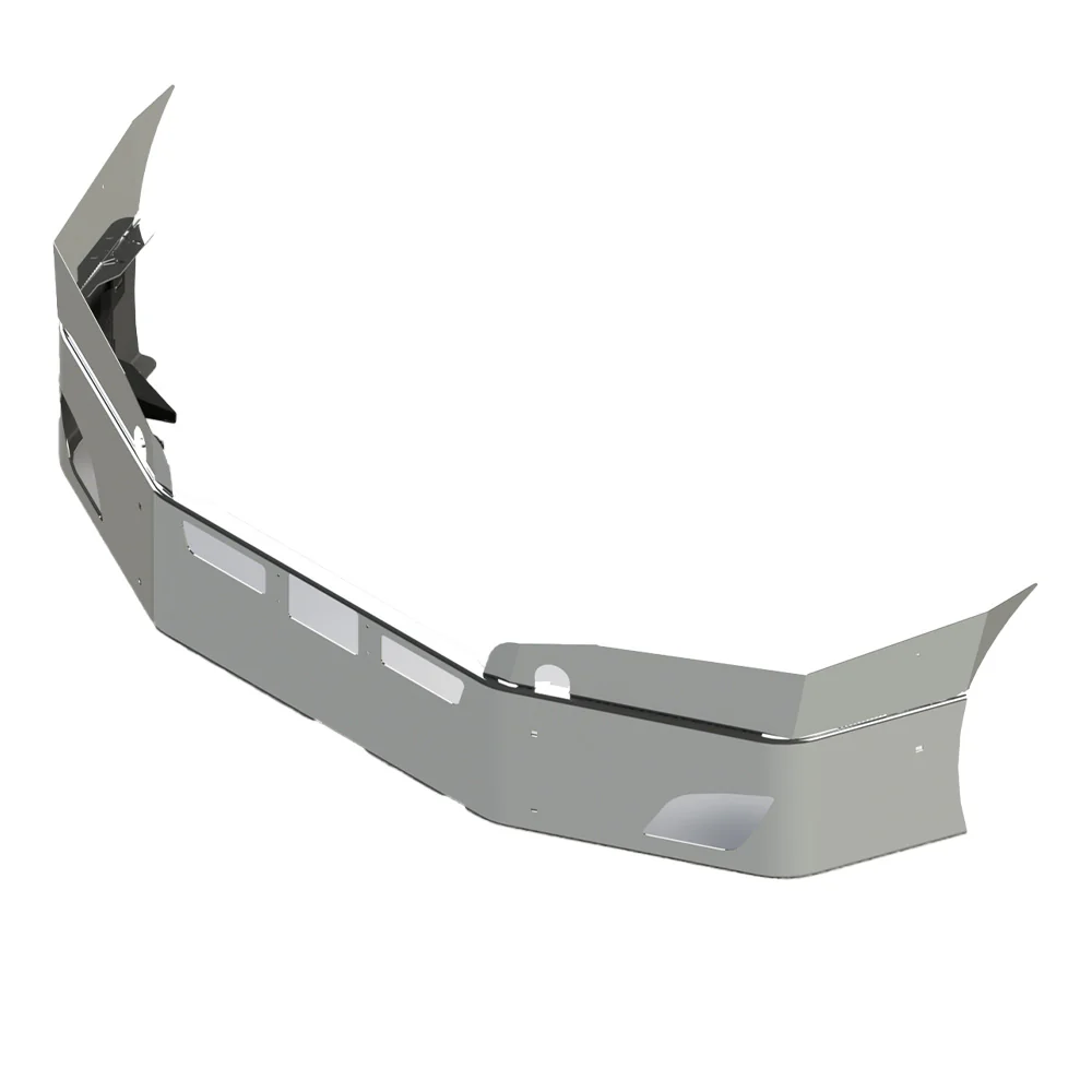 14" FL Cascadia Chrome Bumper with Fogs, Tow, Vents and Radar
