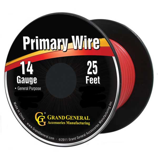 14 Gauge Red Wire, 25 Feet