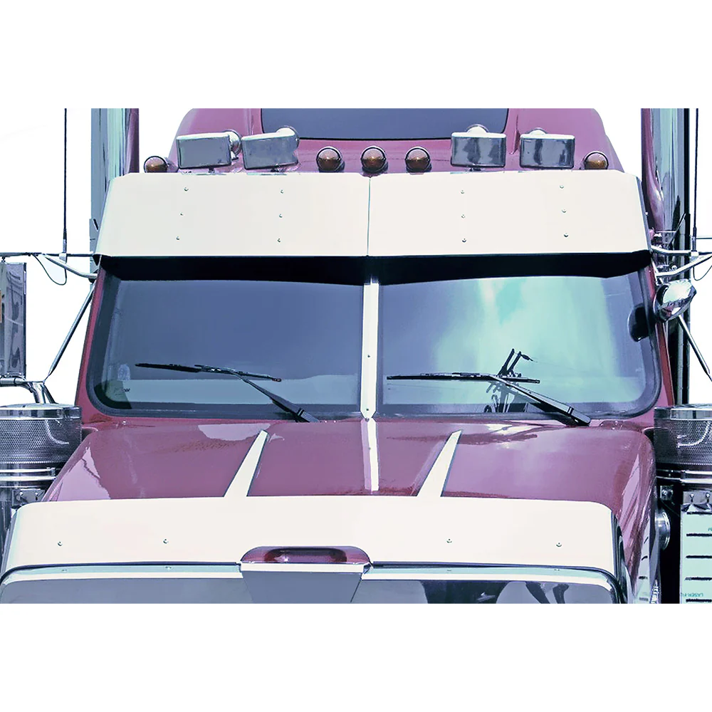 14" Stainless Steel Drop Visor 1997 - 2011 Western Star Stratosphere 4900