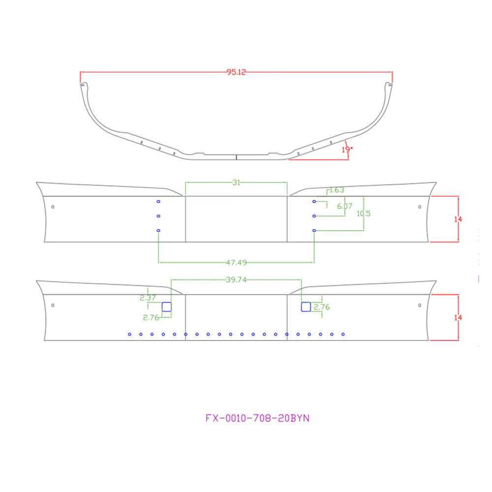 14" T680 GEN II 2021+ Setback Axle, Tow Pin Holes, Twenty 3/4" Cutouts - Image 3