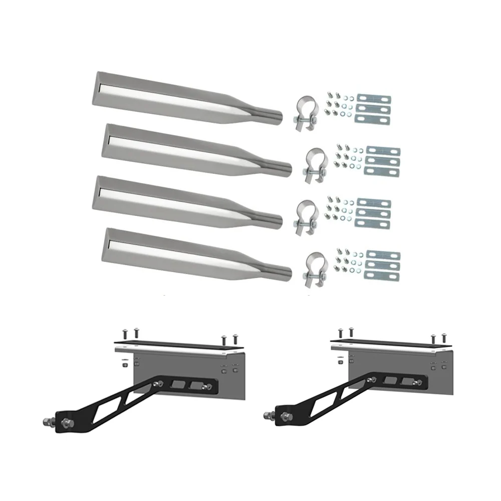 143" 430 Stainless Steel Low Rider Full Tandem Fenders with Mounting Kit - Image 5