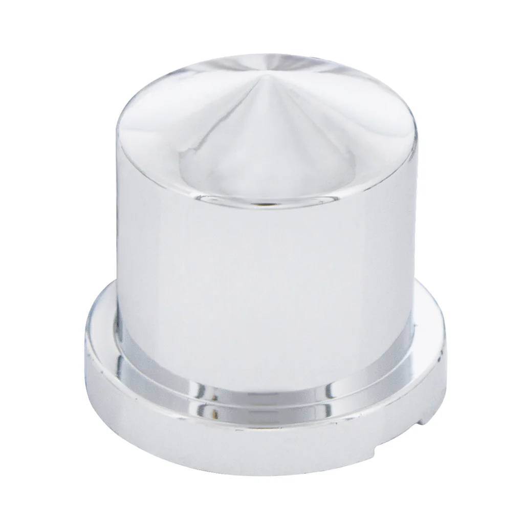 15/16" x 1-1/2" Chrome Plastic Pointed Nut Covers - 10PK Push On - Image 3