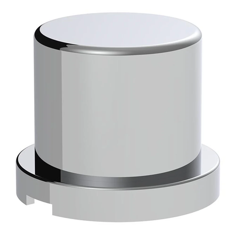 15/16" x 1-3/16" Chrome Plastic Top Hat Nut Covers - Push On 60PK - Image 2