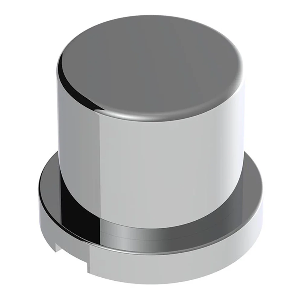 15/16" x 1-3/16" Chrome Plastic Top Hat Nut Covers - Push On 60PK - Image 3